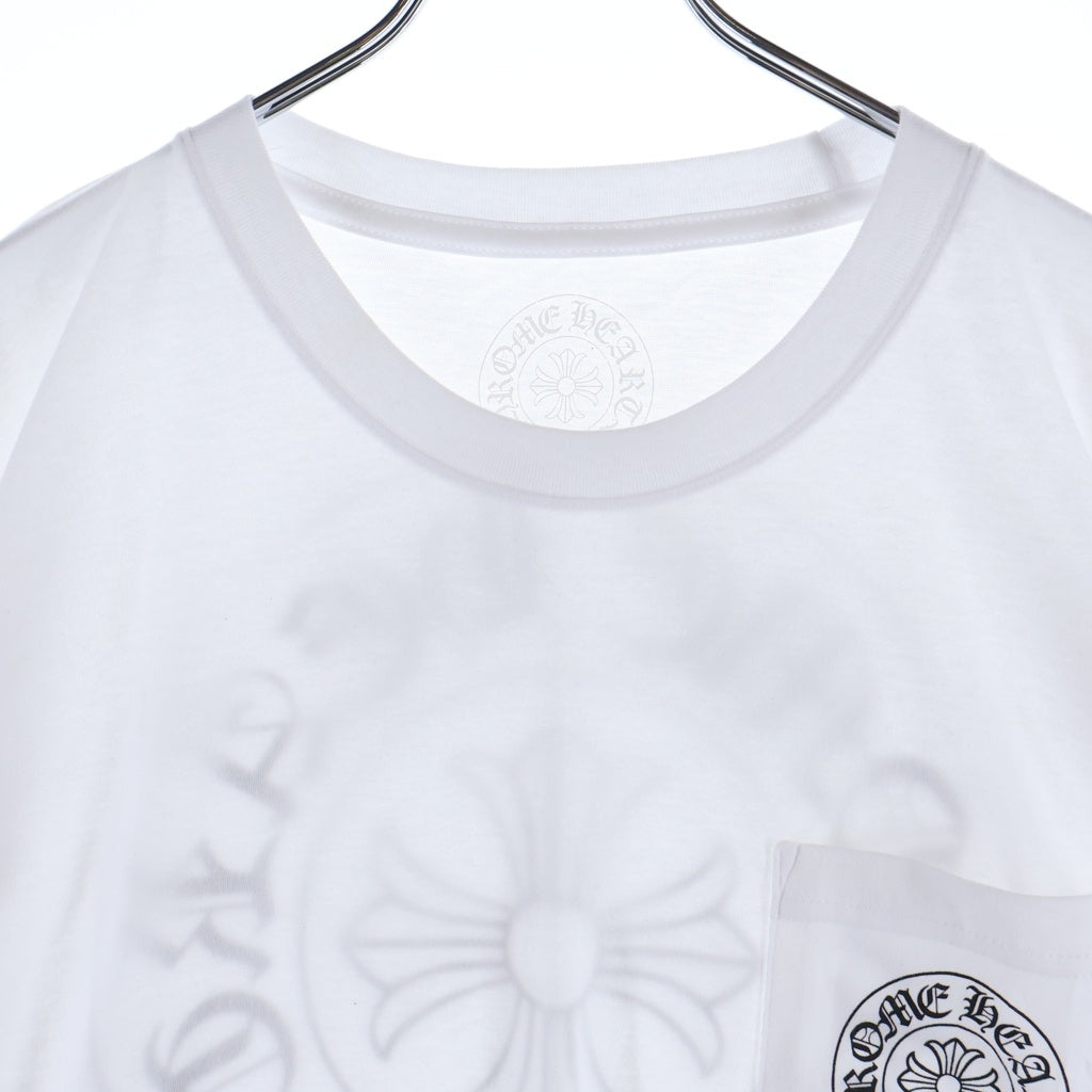 CHROME HEARTS(クロムハーツ) HORSESHOE S/S TEE ホースシュープリント ポケット半袖Tシャツ カットソー ホワイト ‐
