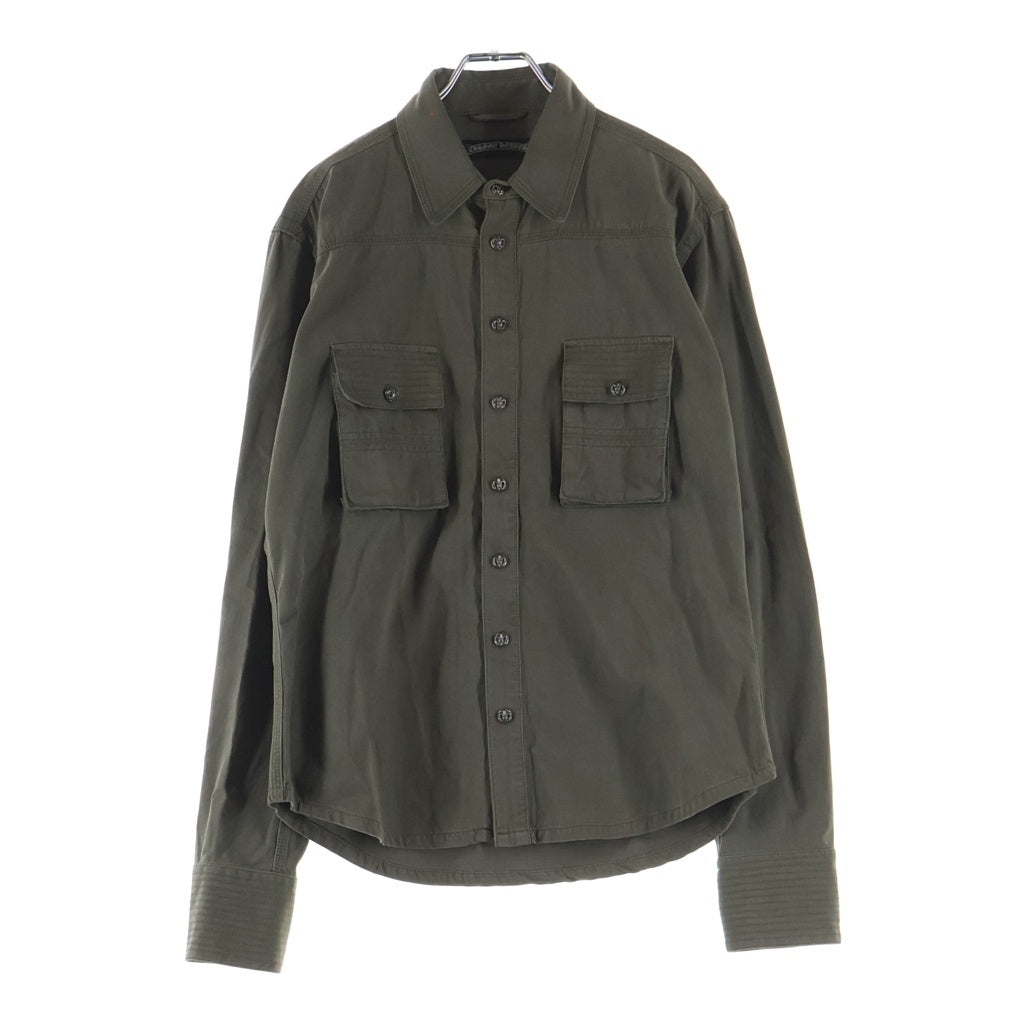 CHROME HEARTS(クロムハーツ) ARMY FBRC アーミーシャツ BSフレアボタンミリタリー長袖シャツ -