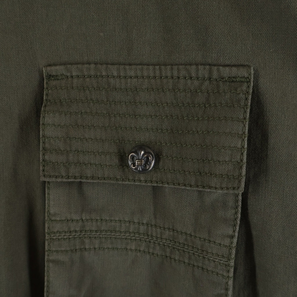 CHROME HEARTS(クロムハーツ) ARMY FBRC アーミーシャツ BSフレアボタンミリタリー長袖シャツ -