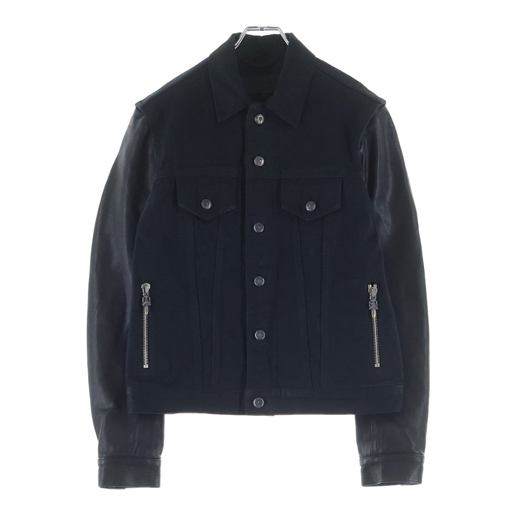 CHROME HEARTS(クロムハーツ) DNM LTHR SLV FLRENEEフレアニーデニムジャケット ブラック -