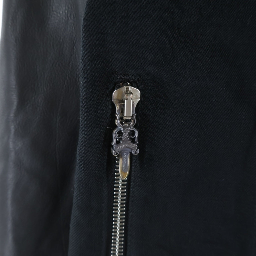 CHROME HEARTS(クロムハーツ) DNM LTHR SLV FLRENEEフレアニーデニムジャケット ブラック -