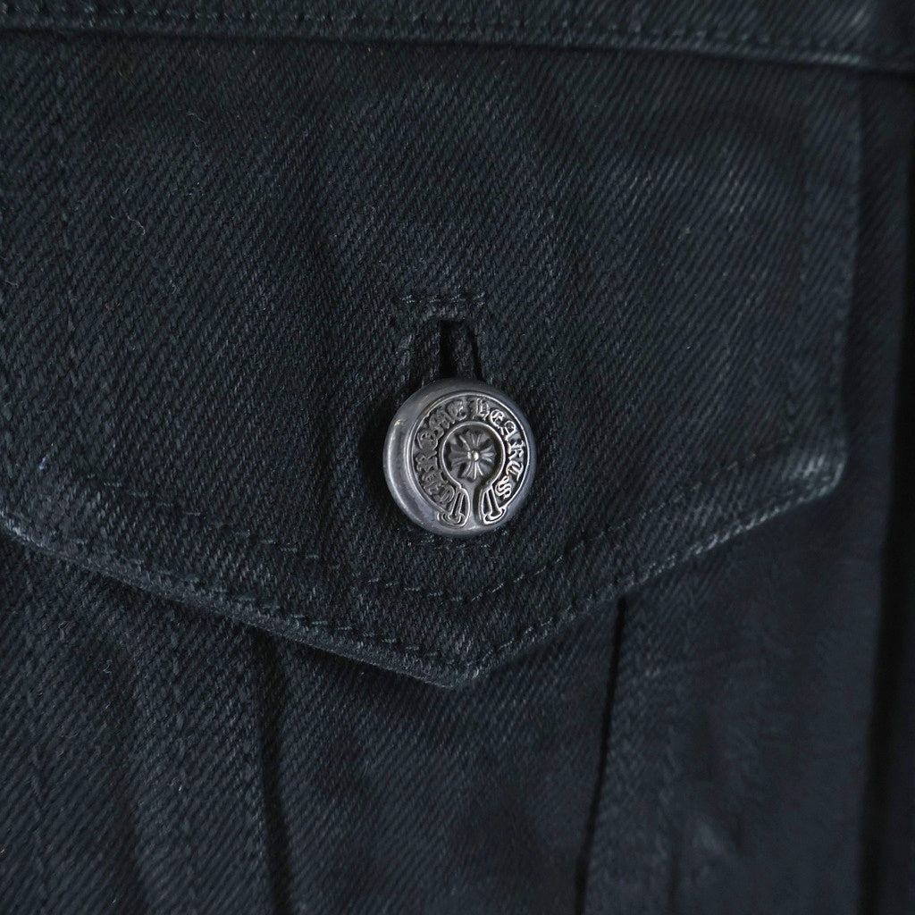 CHROME HEARTS(クロムハーツ) DNM LTHR SLV FLRENEEフレアニーデニムジャケット ブラック -