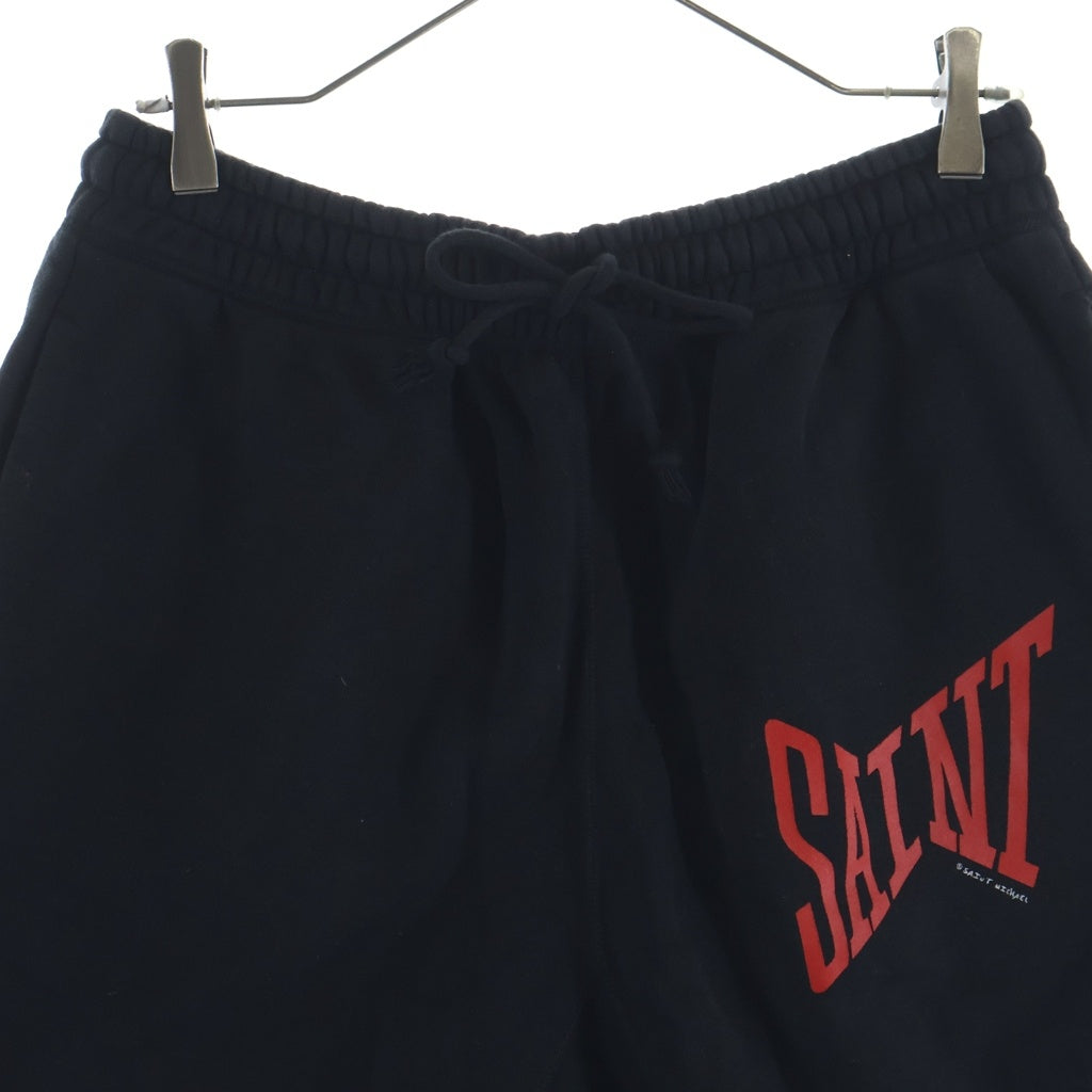 SAINT MICHAEL(セントマイケル) 21SS Sweat Shorts Logo ロゴスウェットショーツ ブラック SM-S21-0000-038