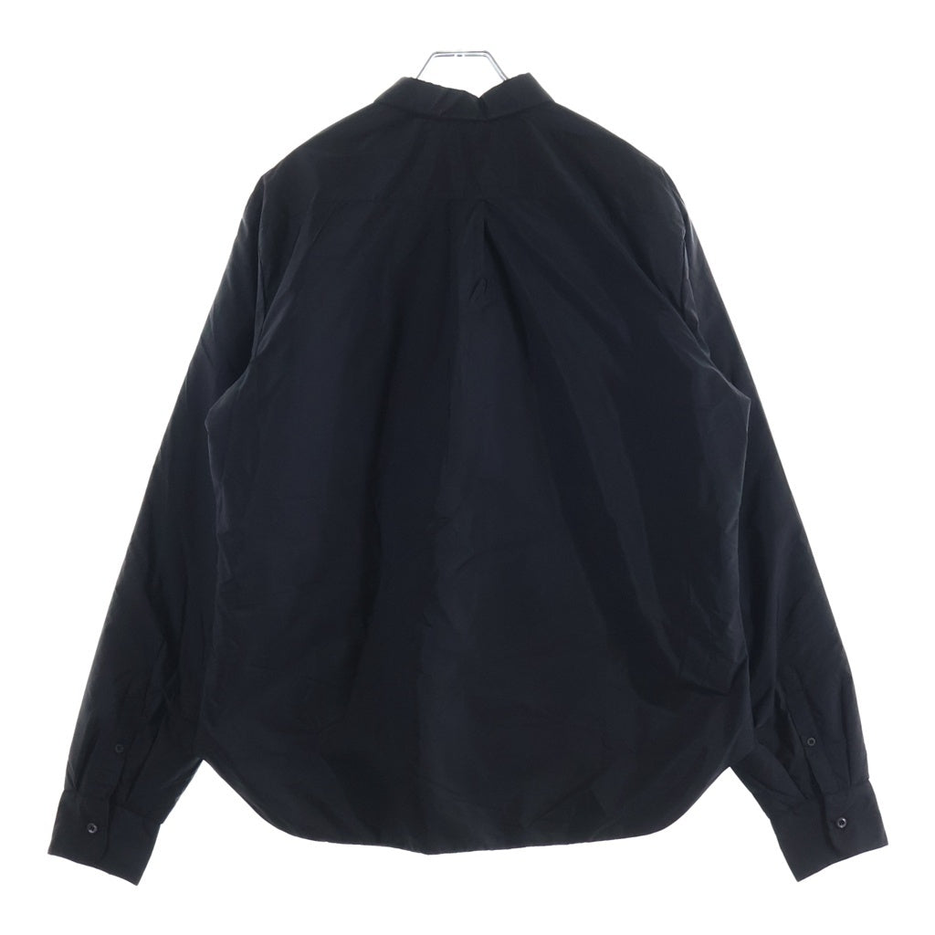 PRADA(プラダ) RE-NYLON リナイロン ロゴ刺繍中綿ナイロン長袖シャツ UCN662 S000 1WQ9 ブラック
