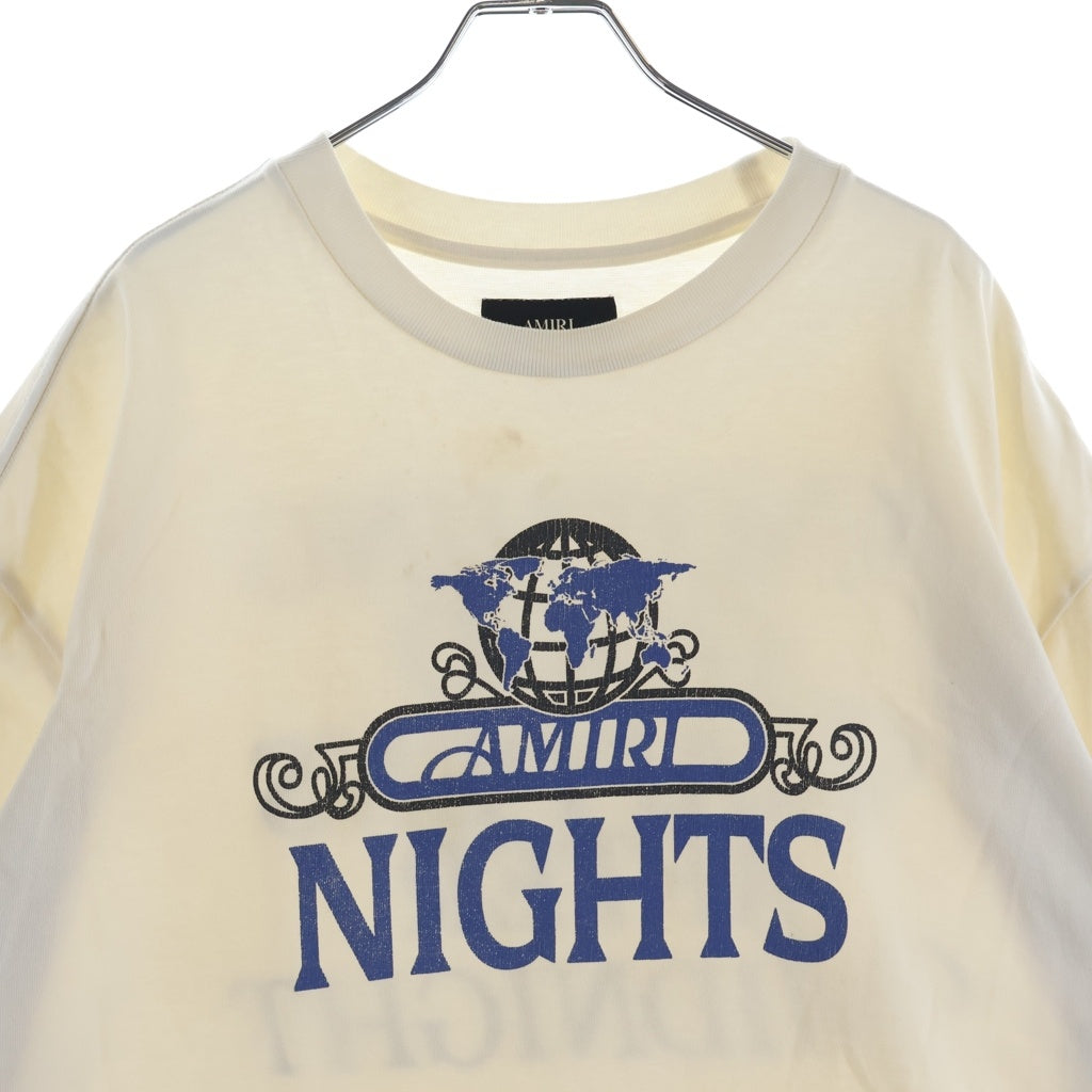 AMIRI(アミリ) 25AW AMIRI NIGHTS フロントロゴプリント クルーネック半袖Tシャツ ベージュ SRANJYTE1207