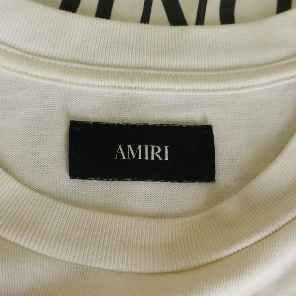 AMIRI(アミリ) 25AW AMIRI NIGHTS フロントロゴプリント クルーネック半袖Tシャツ ベージュ SRANJYTE1207