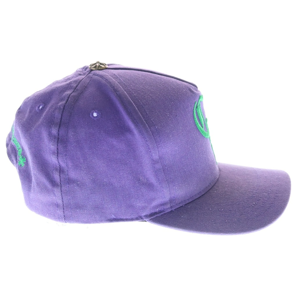 CHROME HEARTS(クロムハーツ) CH HAT CH刺繍ベースボールキャップ 帽子 パープル/グリーン -