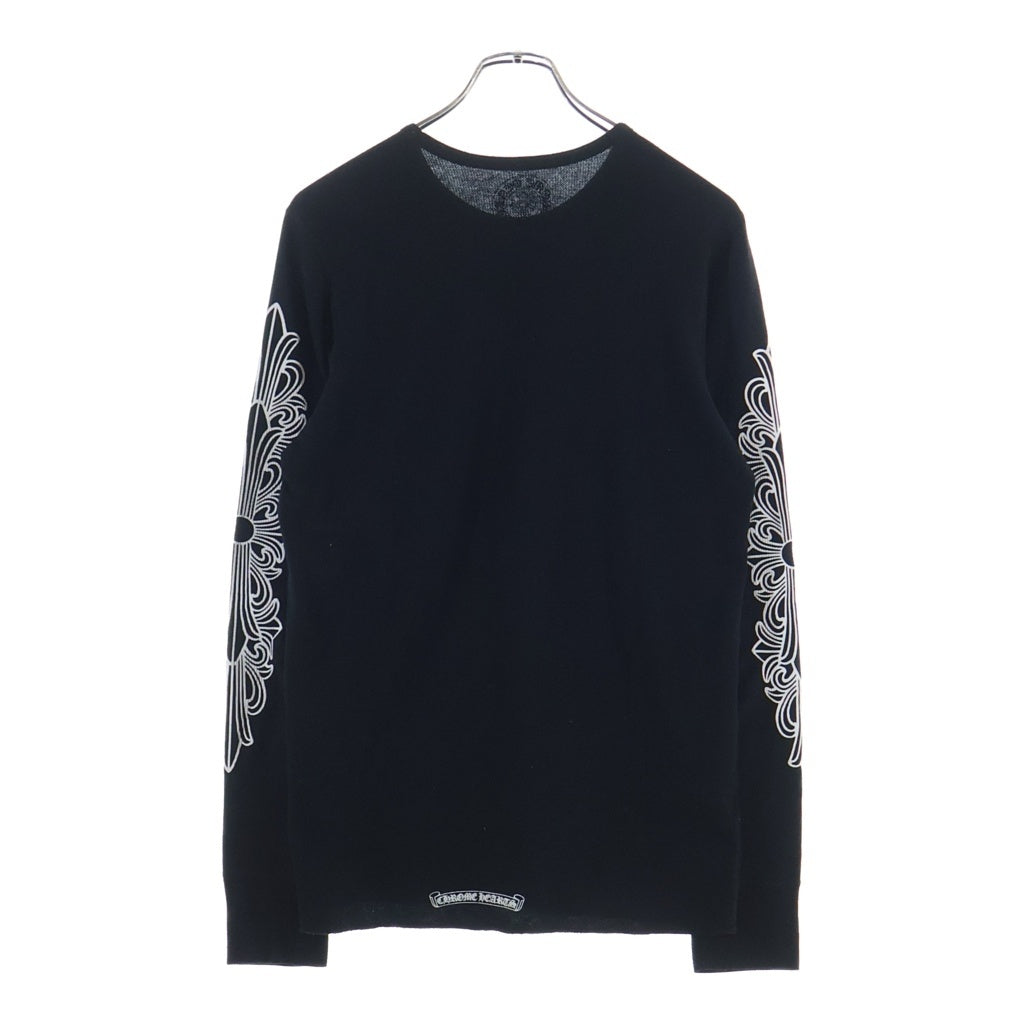 CHROME HEARTS(クロムハーツ) Horseshoe Thermal L/S Tee ホースシュー サーマル アームフローラルクロス ロングカットソー 長袖Tシャツ ブラック -