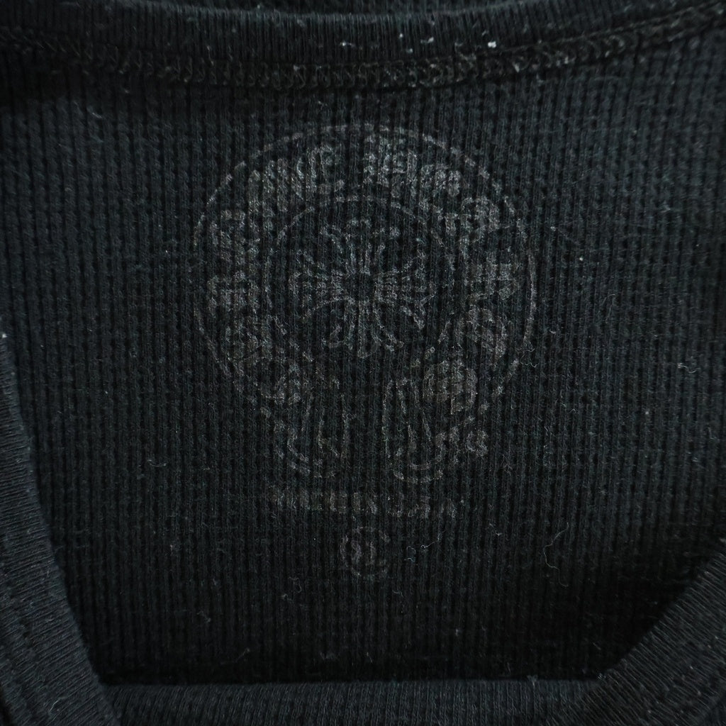 CHROME HEARTS(クロムハーツ) Horseshoe Thermal L/S Tee ホースシュー サーマル アームフローラルクロス ロングカットソー 長袖Tシャツ ブラック -
