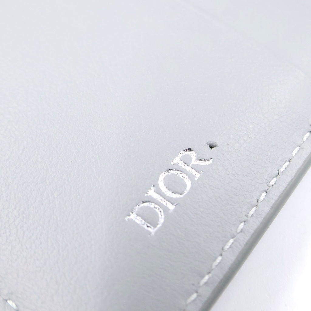 DIOR(ディオール) CD DIAMOND CANVAS TRIFOLD WALLET ダイヤモンドキャンバストゥライフォウルドウォレット グレー -