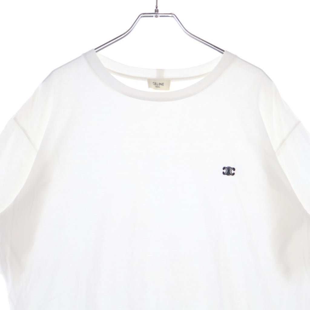 CELINE(セリーヌ) Triomphe Loose T-Shirt トリオンフ ロゴ刺繍 半袖Tシャツ 2X04I671Q.01OB ホワイト