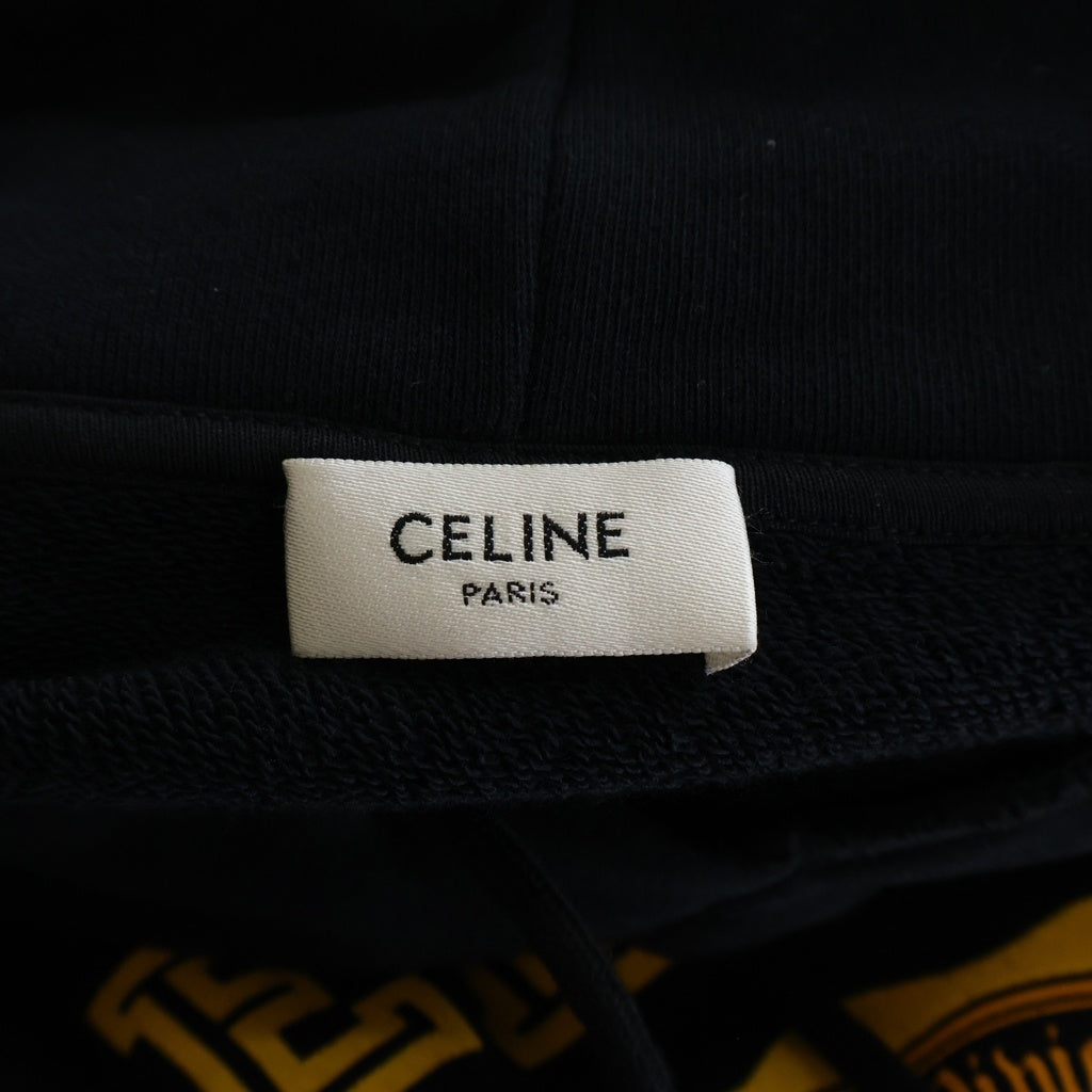 CELINE(セリーヌ) BLASON カレッジロゴ プルオーバーパーカー フーディー RY033670Q.96NJ ネイビー