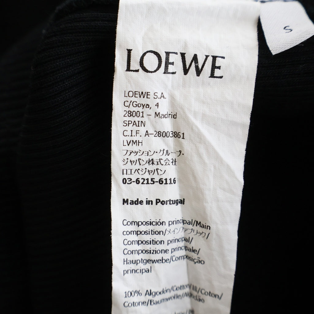 LOEWE(ロエベ) アナグラム刺繍サーマルロングカットソー H526Y22XAY 長袖Tシャツ ブラック