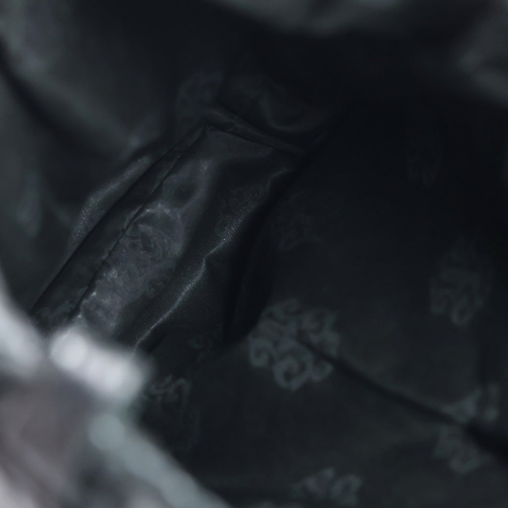 CHROME HEARTS(クロムハーツ) DRW STRNG QUILTING ドローストリング キルティング レザーバッグ 巾着 ブラック