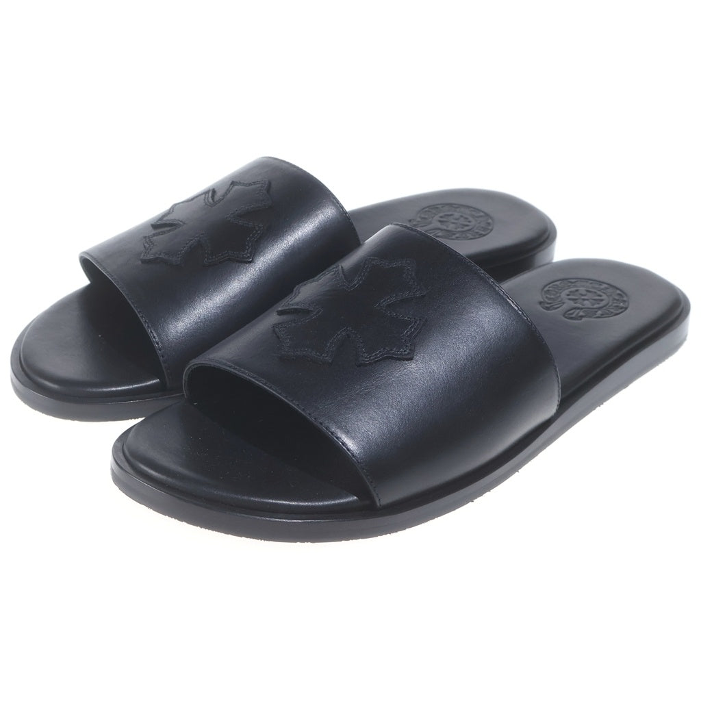 CHROME HEARTS(クロムハーツ) CH SLIDE LEATHER CHプラスパッチレザーサンダル ブラック