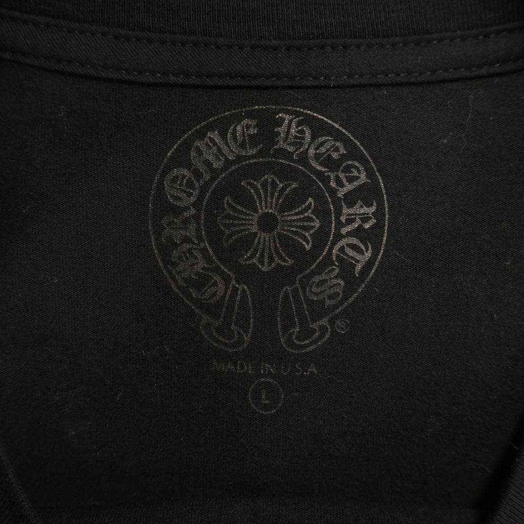 CHROME HEARTS(クロムハーツ) Honolulu Limited Back Scroll Logo L/S Tee ホノルル限定 バックスクロールロゴ ハイビスカスプリント クルーネックロングスリーブカットソー 長袖Tシャツ ブラック