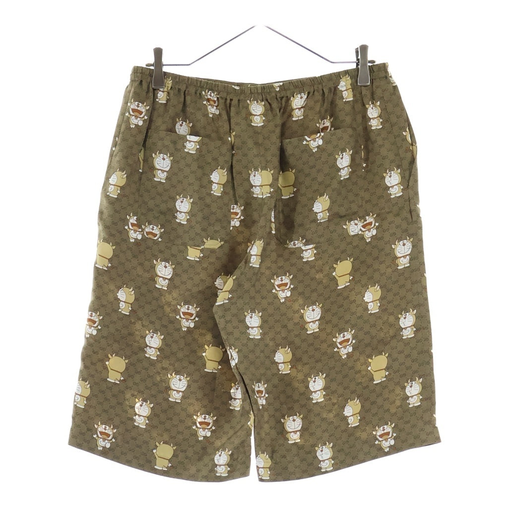 GUCCI(グッチ) ×DORAEMON 50周年記念ドラえもん 牛えもん 総柄 シルクショーツ ハーフパンツ 649062 ZAGSQ ベージュ