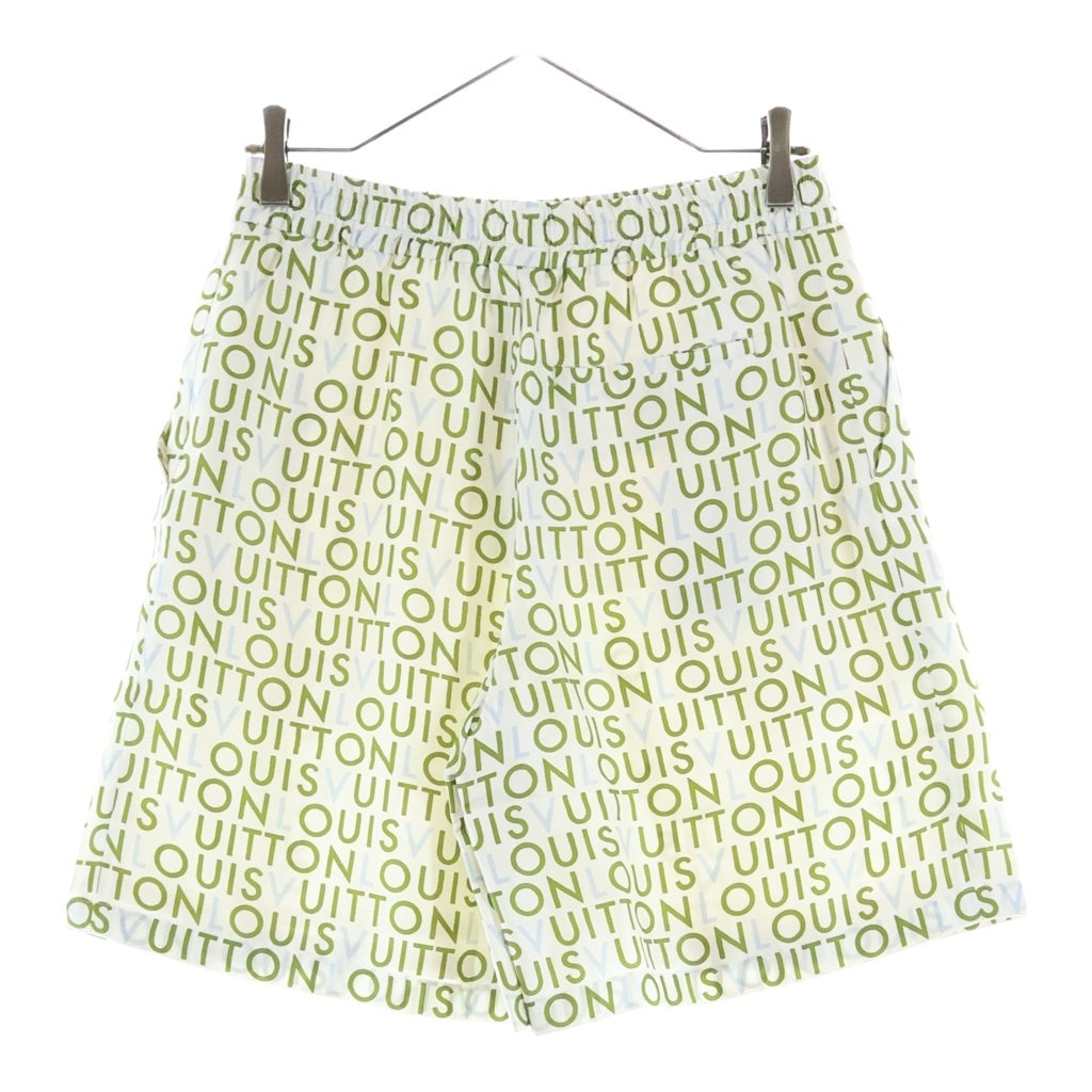LOUIS VUITTON(ルイヴィトン) 26SS プリンテッド シルクショートパンツ ロゴフリント ハーフパンツ RM261M WP5 HUP69W / 1AJUTG ホワイト/カーキ