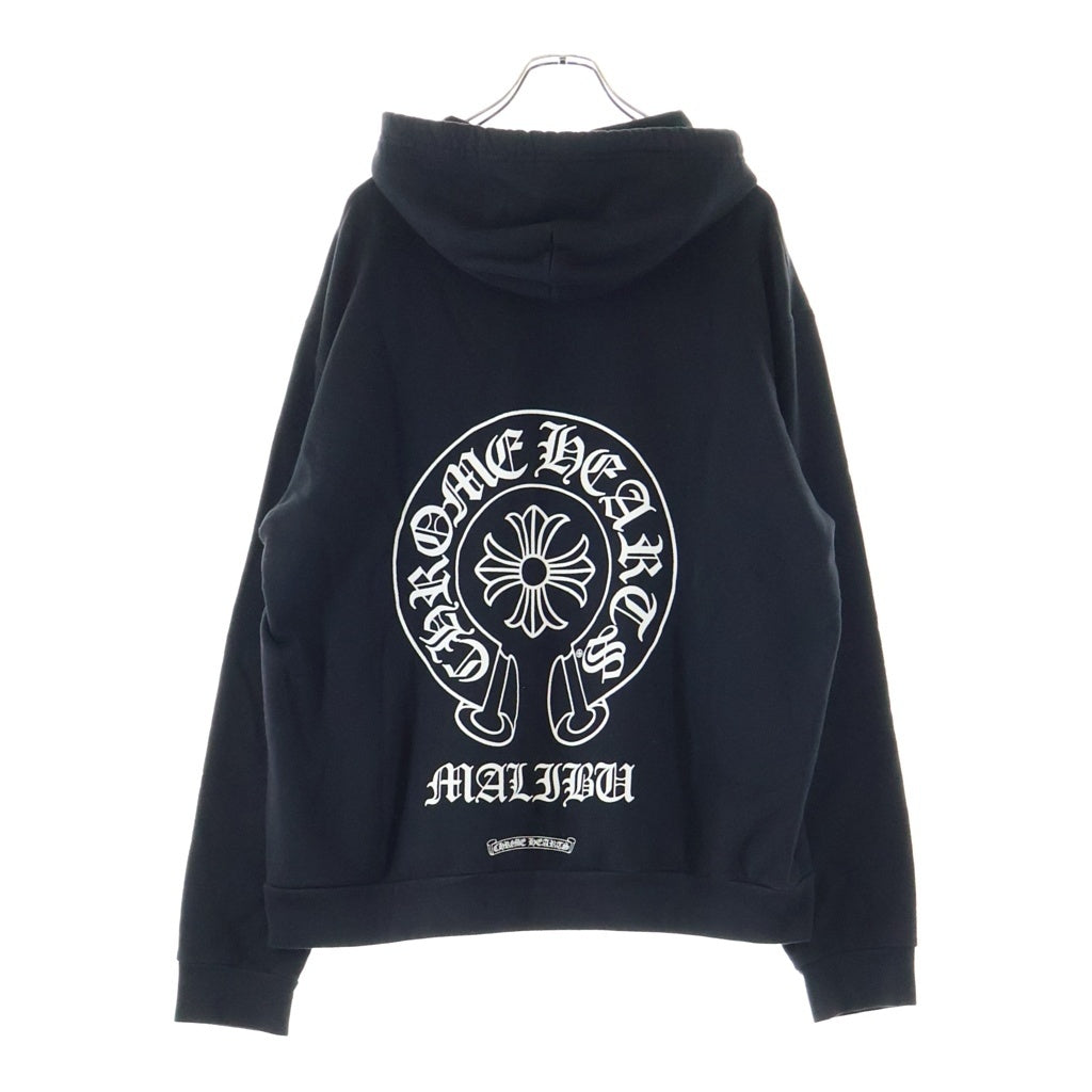 CHROME HEARTS(クロムハーツ) SWTSHRT PLVR マリブ限定 バックホースシュープリント プルオーバーパーカー ブラック