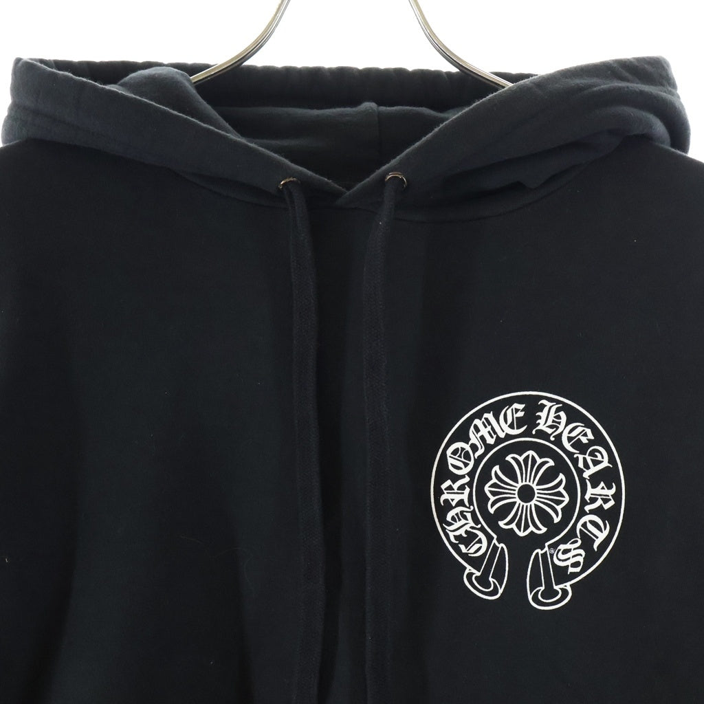 CHROME HEARTS(クロムハーツ) SWTSHRT PLVR マリブ限定 バックホースシュープリント プルオーバーパーカー ブラック