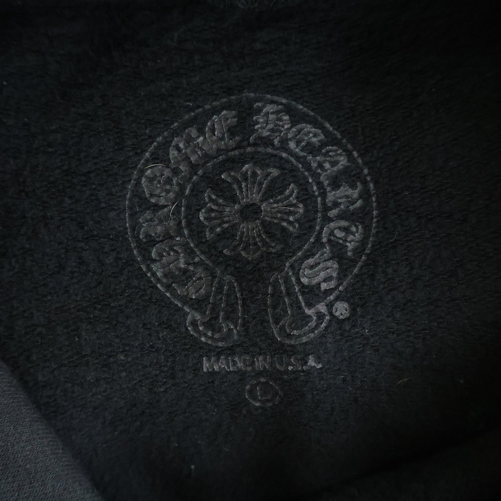 CHROME HEARTS(クロムハーツ) SWTSHRT PLVR マリブ限定 バックホースシュープリント プルオーバーパーカー ブラック