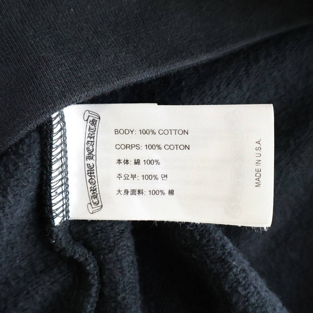 CHROME HEARTS(クロムハーツ) SWTSHRT PLVR マリブ限定 バックホースシュープリント プルオーバーパーカー ブラック