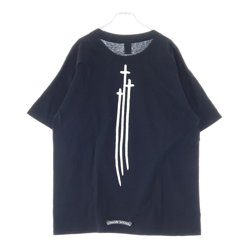 CHROME HEARTS(クロムハーツ) RS3 CROSS L/S TEE ヴァーティカルロゴ アールエススリー 半袖クルーネックカットソー ブラック