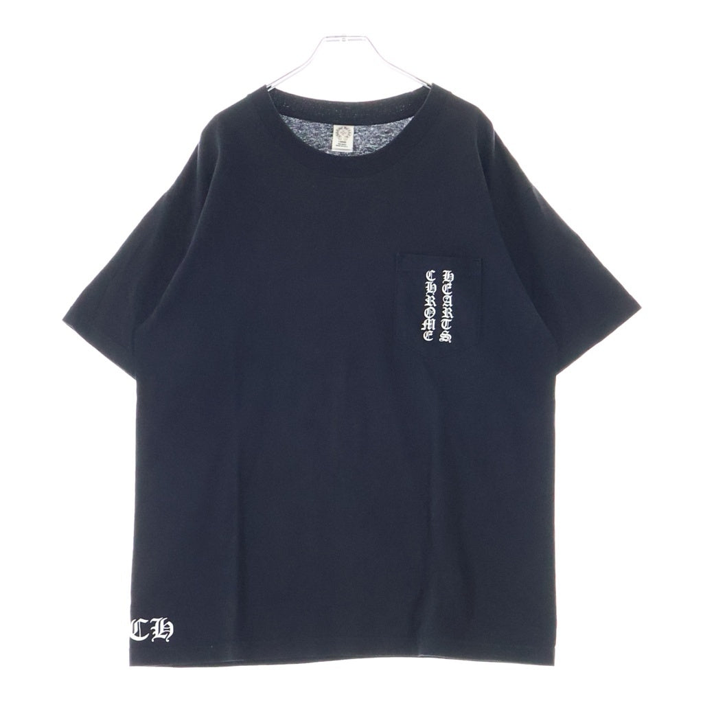 CHROME HEARTS(クロムハーツ) RS3 CROSS L/S TEE ヴァーティカルロゴ アールエススリー 半袖クルーネックカットソー ブラック