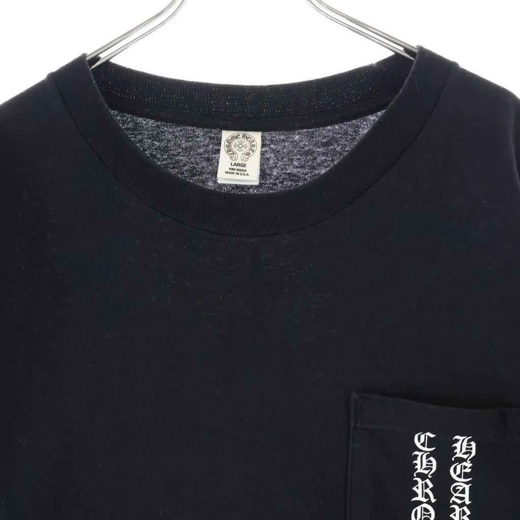 CHROME HEARTS(クロムハーツ) RS3 CROSS L/S TEE ヴァーティカルロゴ アールエススリー 半袖クルーネックカットソー ブラック