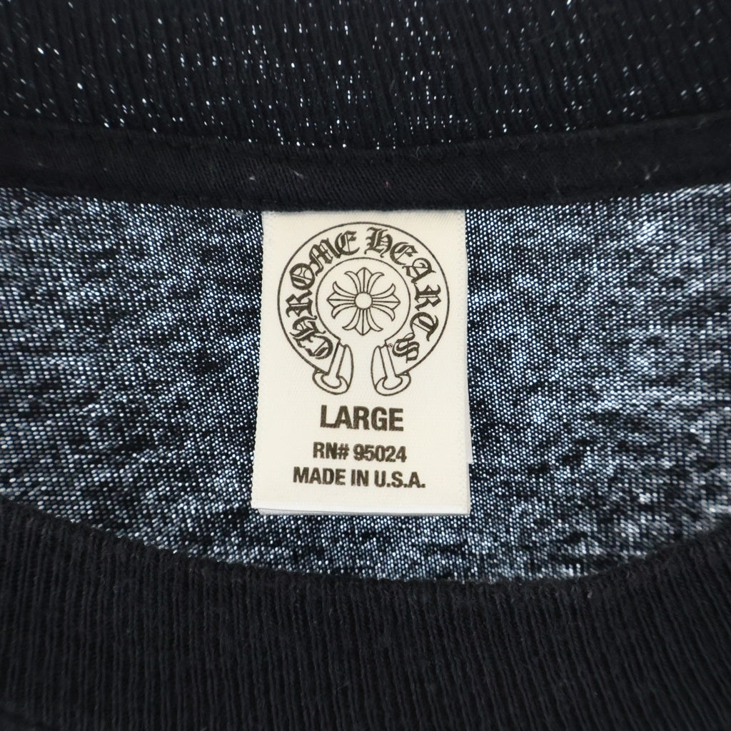 CHROME HEARTS(クロムハーツ) RS3 CROSS L/S TEE ヴァーティカルロゴ アールエススリー 半袖クルーネックカットソー ブラック