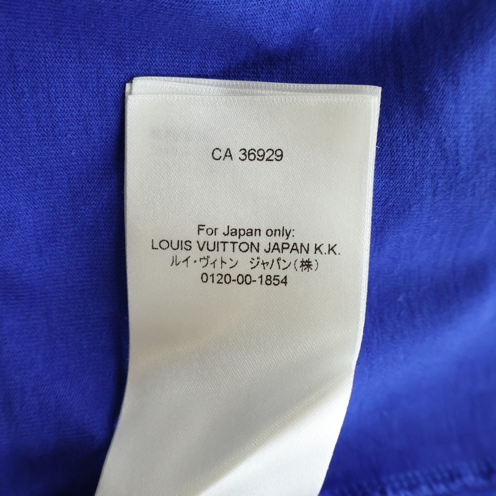 LOUIS VUITTON(ルイヴィトン) 22AW エンボスLVロゴ 半袖クルーネックカットソー ブルー RM22Q DT3 HNY55W