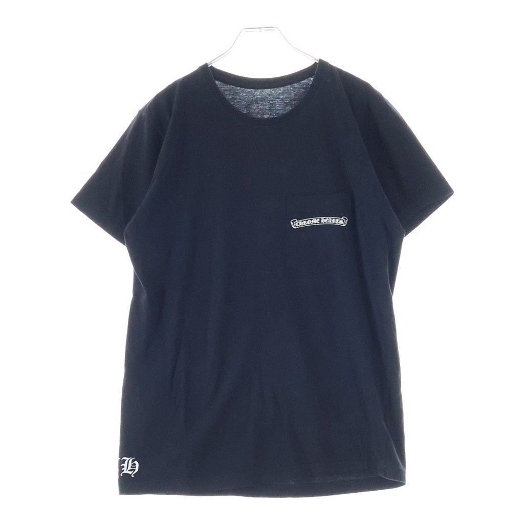 CHROME HEARTS(クロムハーツ) CH Plus S/S CHプラス バックスクロールプリント 半袖Tシャツカットソー ブラック
