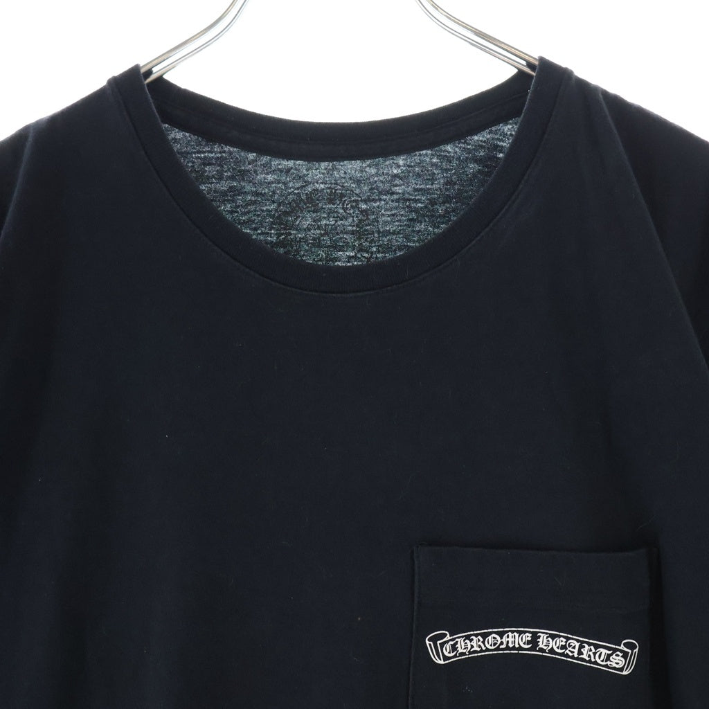 CHROME HEARTS(クロムハーツ) CH Plus S/S CHプラス バックスクロールプリント 半袖Tシャツカットソー ブラック