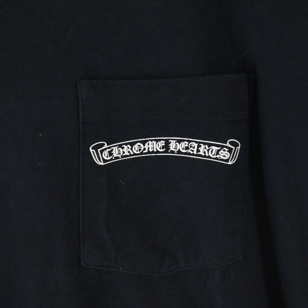 CHROME HEARTS(クロムハーツ) CH Plus S/S CHプラス バックスクロールプリント 半袖Tシャツカットソー ブラック