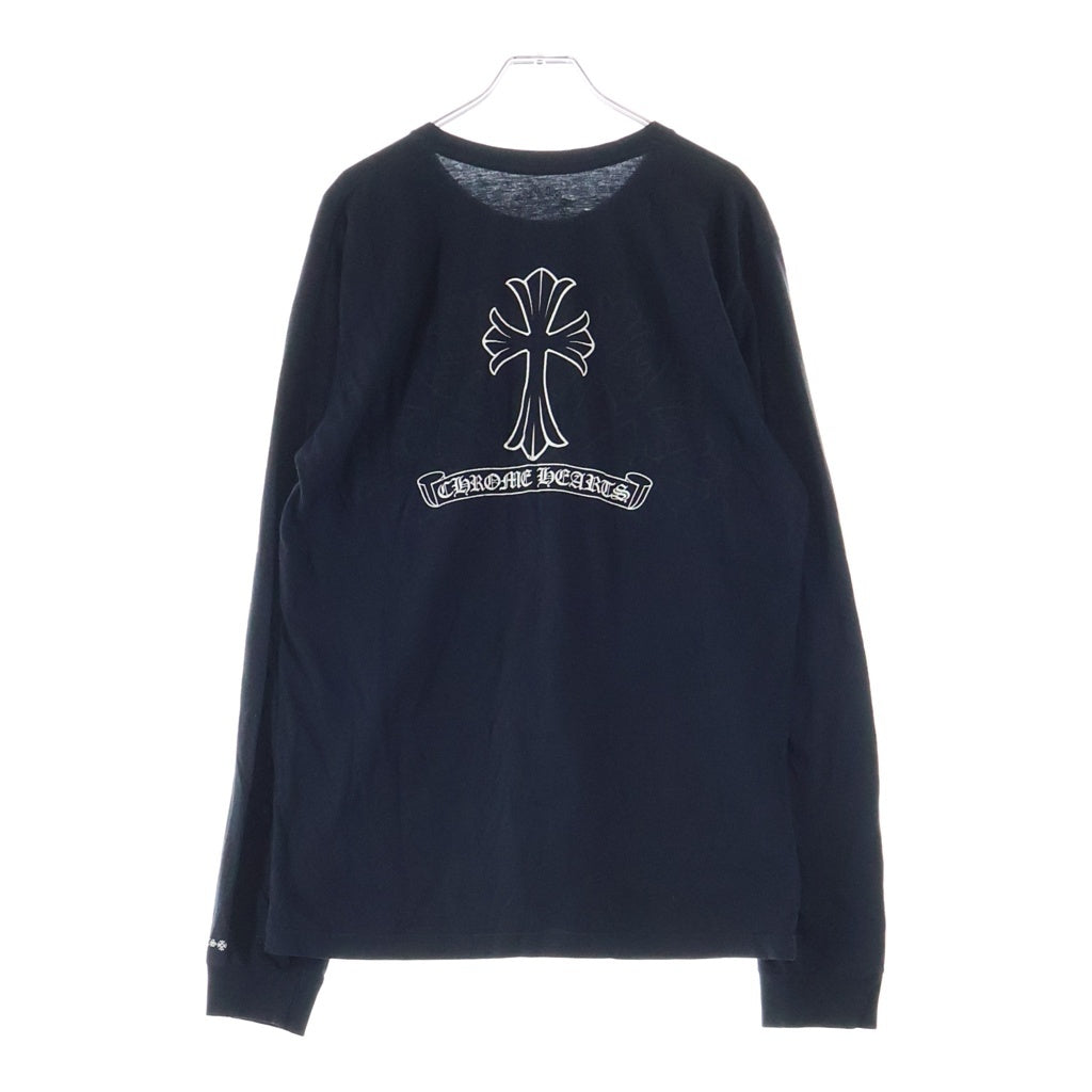 CHROME HEARTS(クロムハーツ) CH Cross L/S CHクロス バックスクロール 長袖Tシャツカットソー ブラック