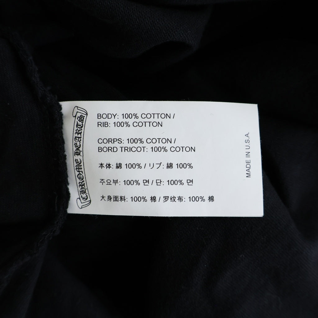 CHROME HEARTS(クロムハーツ) Y NOT 3 Cemetery Cross L/S ワイノット 3セメタリークロス 長袖Tシャツカットソー ブラック