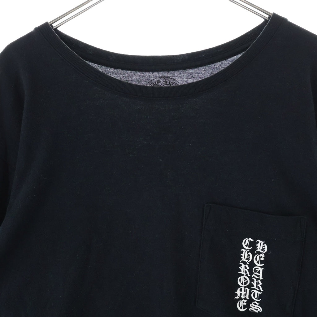 CHROME HEARTS(クロムハーツ) Back Cemetery Cross L/S バックセメタリークロスロゴプリント 長袖Tシャツカットソー ブラック