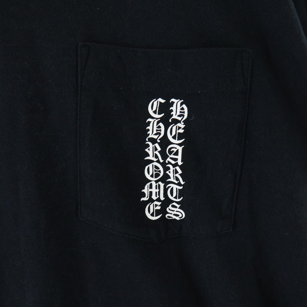 CHROME HEARTS(クロムハーツ) Back Cemetery Cross L/S バックセメタリークロスロゴプリント 長袖Tシャツカットソー ブラック