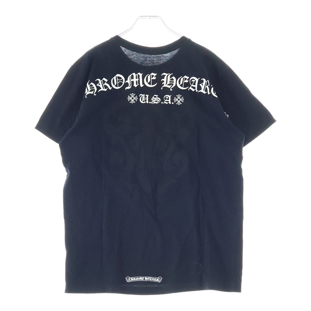 CHROME HEARTS(クロムハーツ) VINE DAGGER S/S バックアーチロゴ ヴァインダガープリント 半袖Tシャツカットソー ブラック