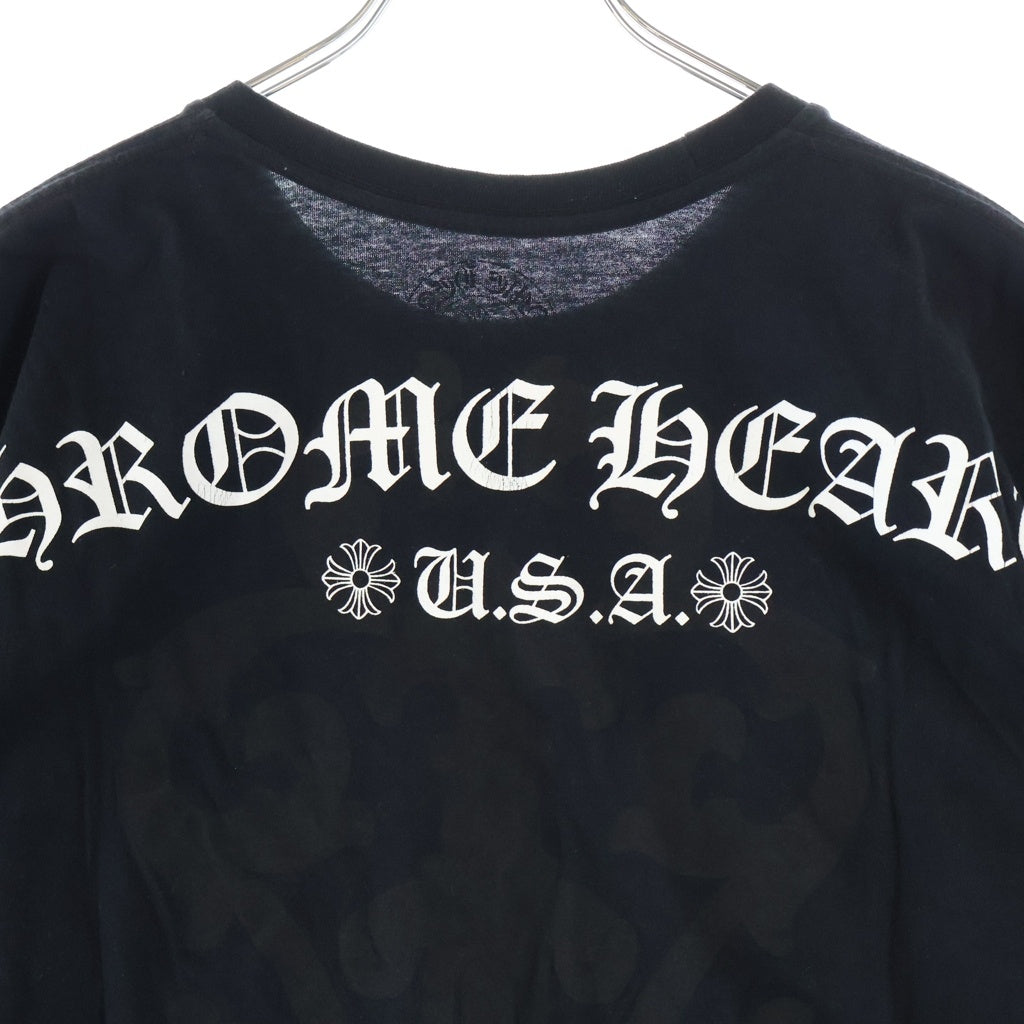 CHROME HEARTS(クロムハーツ) VINE DAGGER S/S バックアーチロゴ ヴァインダガープリント 半袖Tシャツカットソー ブラック