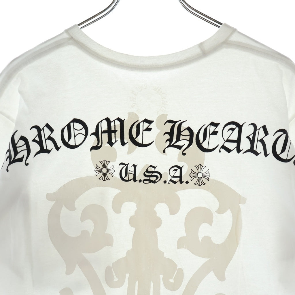 CHROME HEARTS(クロムハーツ) VINE DAGGER S/S バックアーチロゴ ヴァインダガープリント 半袖Tシャツカットソー ホワイト