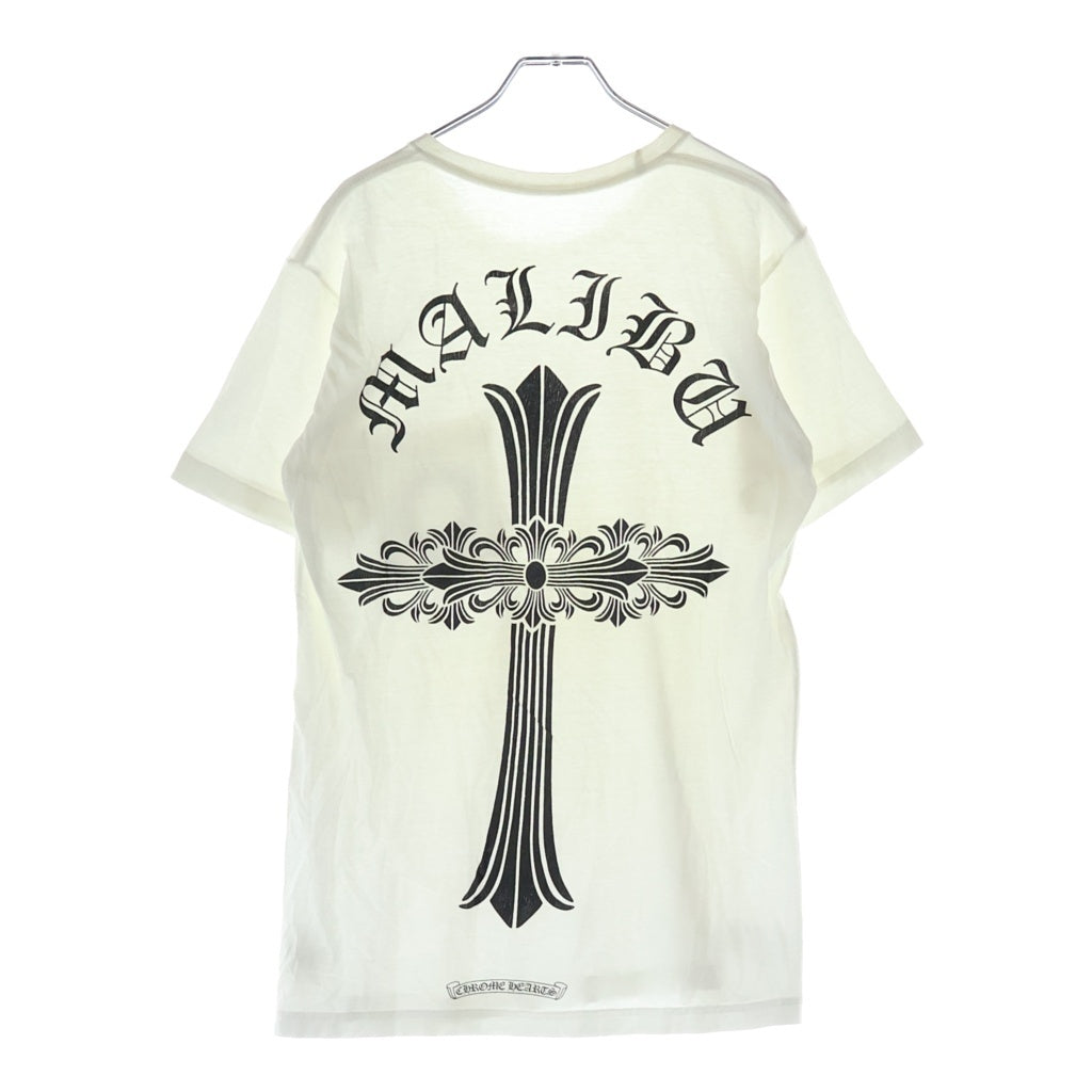 CHROME HEARTS(クロムハーツ) MALIBU S/S マリブ バックフローラルクロス 半袖Tシャツカットソー ホワイト