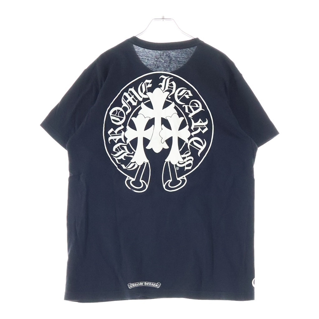 CHROME HEARTS(クロムハーツ) TRIPLE CROSS S/S バックトリプルクロスプリント 半袖Tシャツカットソー ブラック