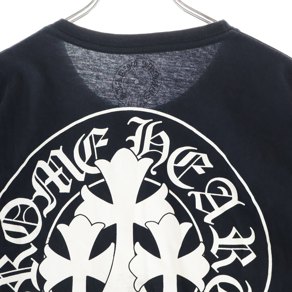 CHROME HEARTS(クロムハーツ) TRIPLE CROSS S/S バックトリプルクロスプリント 半袖Tシャツカットソー ブラック