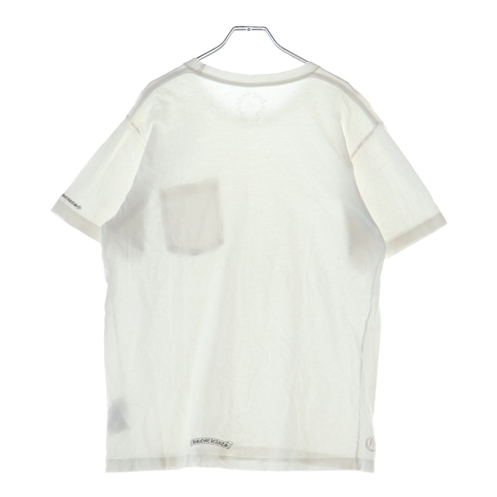 CHROME HEARTS(クロムハーツ) Neck Logo S/S ネックロゴ バックスクロールラベルプリント 半袖Tシャツカットソー ホワイト