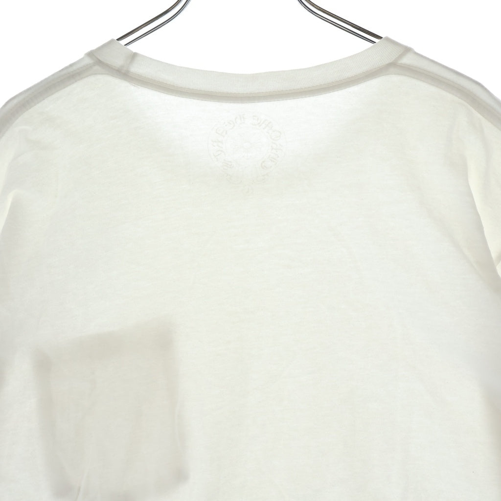 CHROME HEARTS(クロムハーツ) Neck Logo S/S ネックロゴ バックスクロールラベルプリント 半袖Tシャツカットソー ホワイト