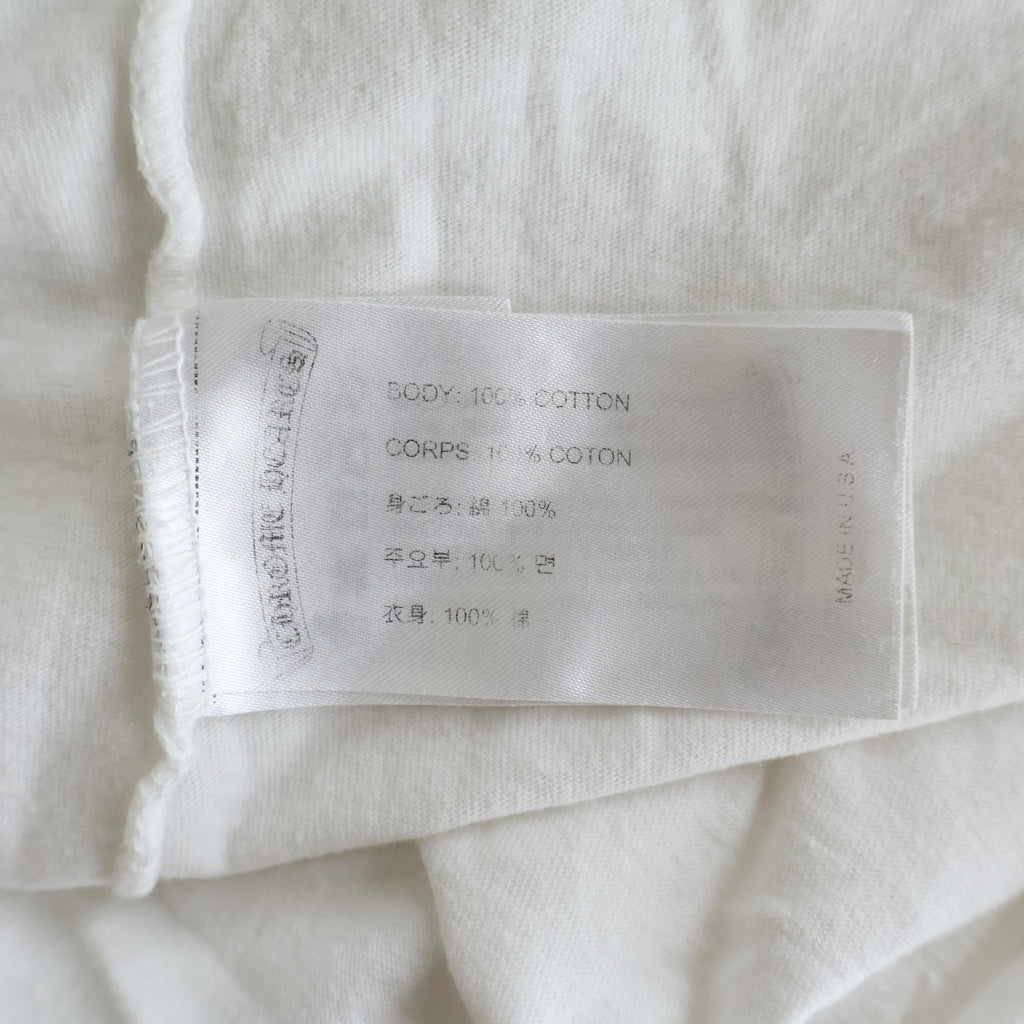 CHROME HEARTS(クロムハーツ) Neck Logo S/S ネックロゴ バックスクロールラベルプリント 半袖Tシャツカットソー ホワイト