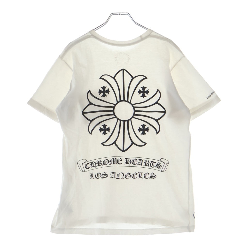 CHROME HEARTS(クロムハーツ) CH Plus S/S ロサンゼルス限定 CHプラス バックスクロールプリント 半袖Tシャツカットソー ホワイト