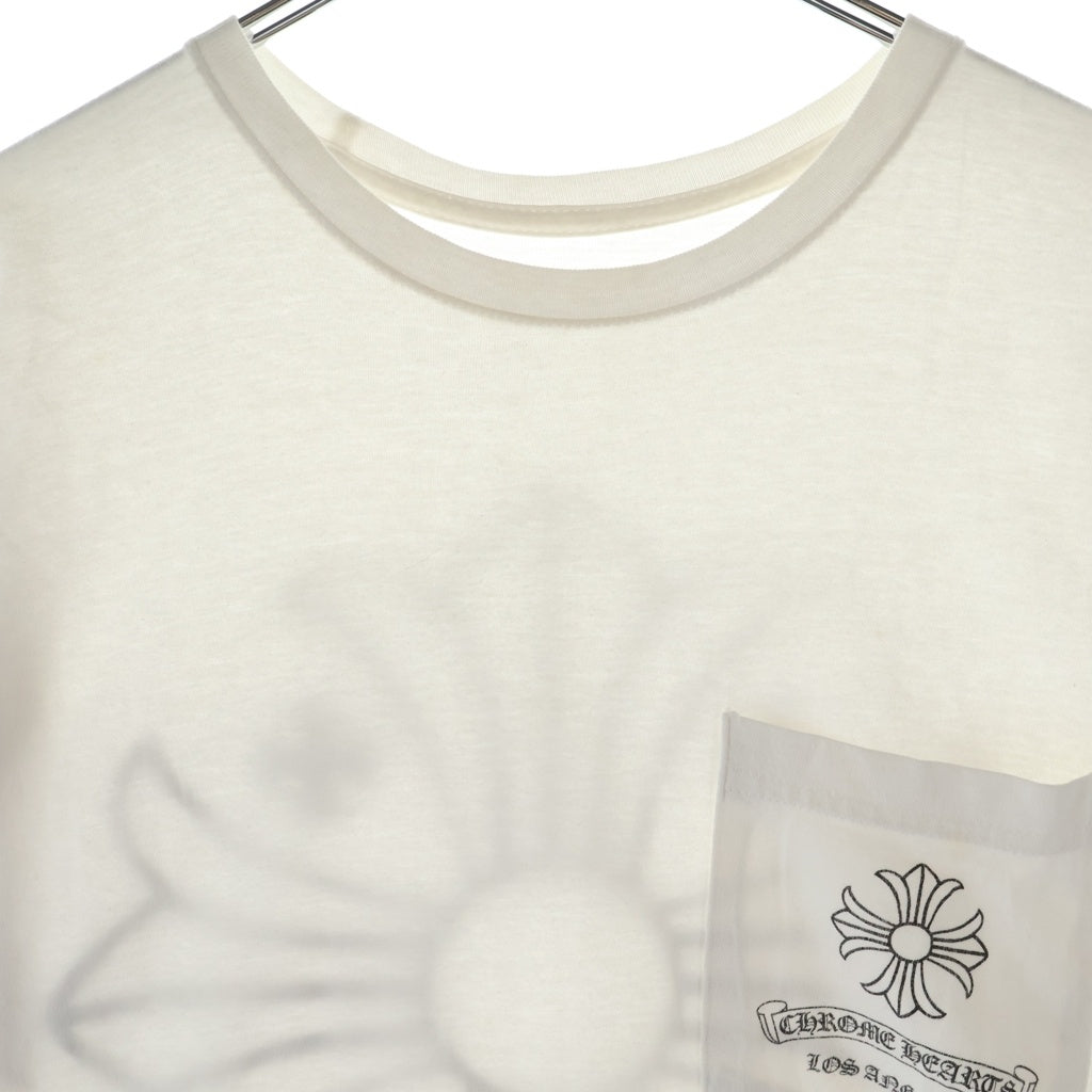 CHROME HEARTS(クロムハーツ) CH Plus S/S ロサンゼルス限定 CHプラス バックスクロールプリント 半袖Tシャツカットソー ホワイト