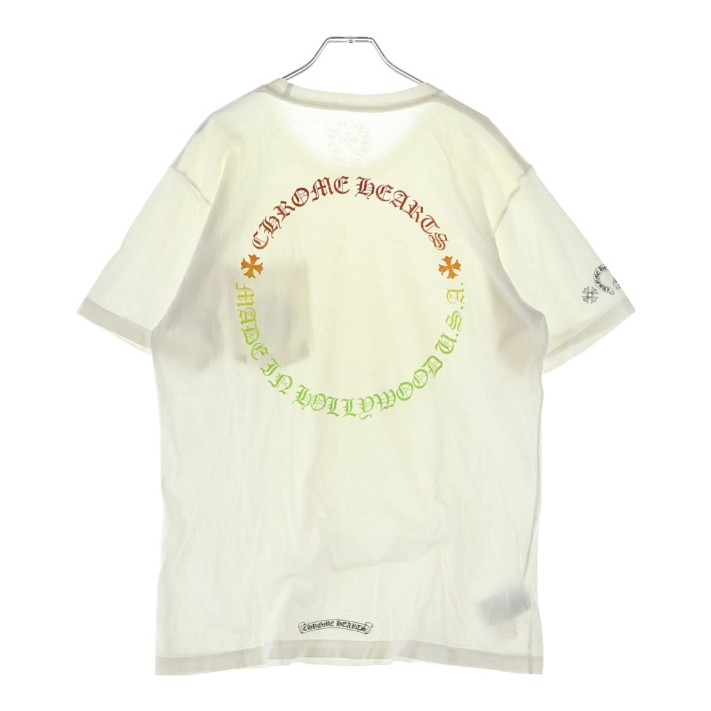 CHROME HEARTS(クロムハーツ) BACK GRAD CIRCLE LOGO TEE バック グラデーション サークルロゴ クルーネック半袖Tシャツ カットソー ホワイト